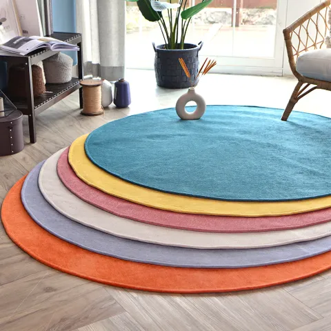 모던 셔닐 발수 원형 카페트 200R