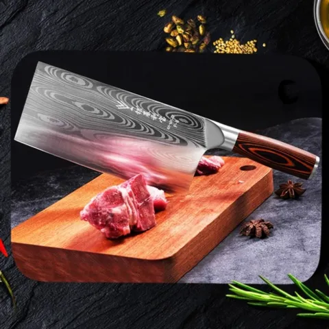 전장32CM 칼날20CM 탄소강 블레이드 단조 중식도 전장32CM 칼날20CM 탄소강 단조 중식도