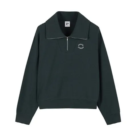 여성 소프트테리 하프집업 크롭 맨투맨 티셔츠 PHE3TR2030 463694