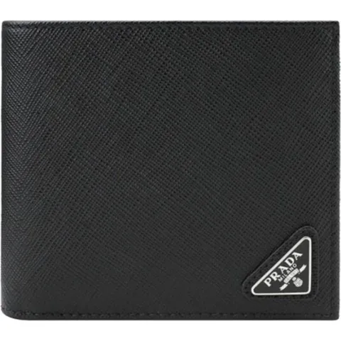 [명품] 사피아노 삼각로고 블랙 남성 반지갑 2MO513 QHH F0002