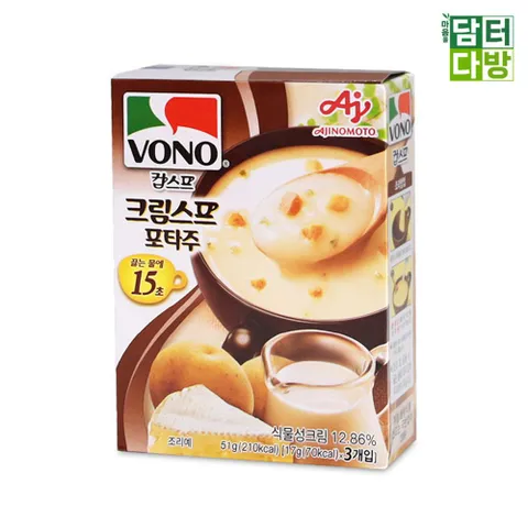 보노 컵스프 크림스프 포타주맛 51g X 10개 보노컵스프 컵스프 컵스프포타주맛 크림스프