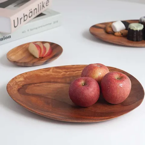 니코트 우드 몽돌 플레이트 세트 3P