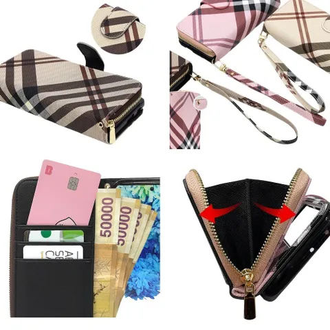 갤럭시 노트10+ N976 가죽 모너연 (지퍼) 지갑 폰케이스 보석 이쁜 커플 손목