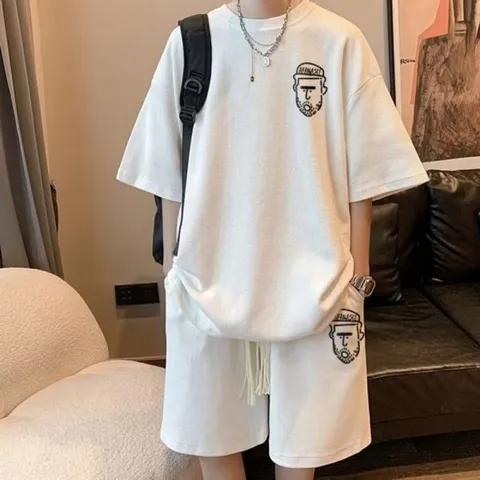 [하프클럽] 캐주얼 루즈핏 통기성 남자반팔티 남성상하의세트 DMS-SET-Q4138937