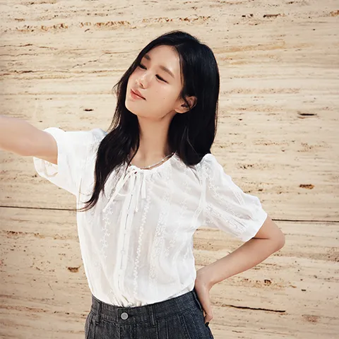 26SS NEW 아일렛 자수 블라우스 3종(화이트 에디션)