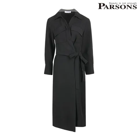 [파슨스] [Flat white] Button Wrap Dress (PW2RAOP01)