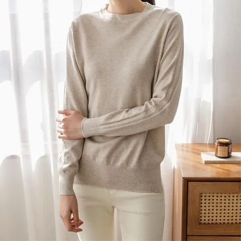 [하프클럽/사이드 포인트 베이직 트임 니트 8컬러