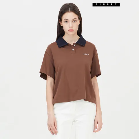 아울렛 투컷 라이트 니트 카라 티셔츠 SATSF4531