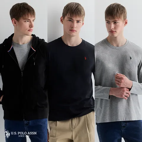 [U.S POLO ASSN.] 26 후드집업+라운드티셔츠 3종 남성