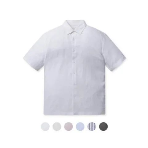 남성 린넨 레이온 반팔 셔츠_EPD2WC1381