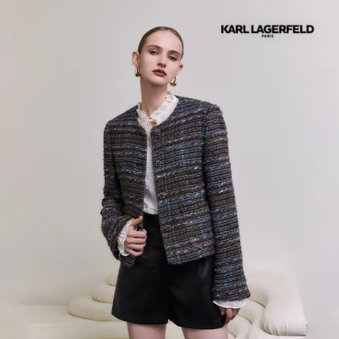 [온플] 칼라거펠트 25FW 울블렌드 트위드 자켓