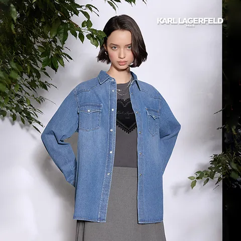 [최초가 69,900원] 칼라거펠트 데님 셔츠자켓