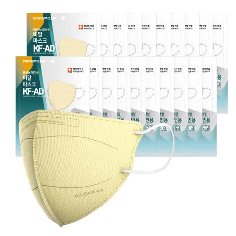 에버뉴크린 새부리형 비말차단마스크(KF-AD)(베이지/대형) 100입