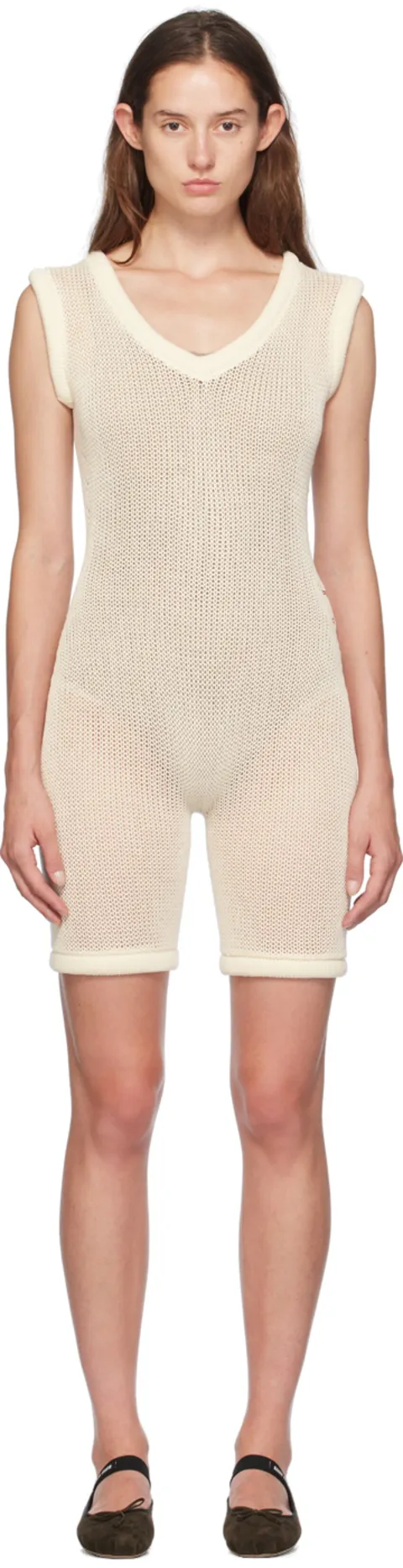 이사볼더 오프 화이트 아머 체인 롬퍼 PF24WTP08B