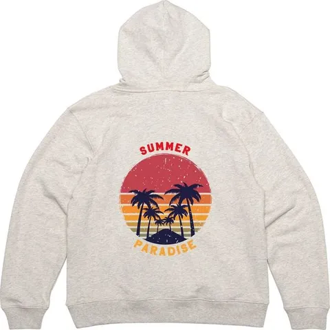[하프클럽]  후드집업 뒷면 여름엔 파라다이스 섬 그림 프린팅