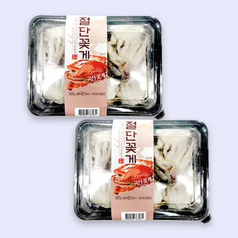 동방유통 국내산 손질 냉동 절단꽃게 600gx2팩(1.2kg)