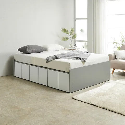 C3290N 라운드 올도어 수납침대 Q (매트포함) 3colors