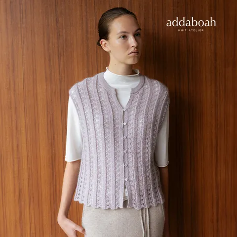 [최초가 89,900원] 25FW 모헤어 울 블렌디드 스팽글 베스트