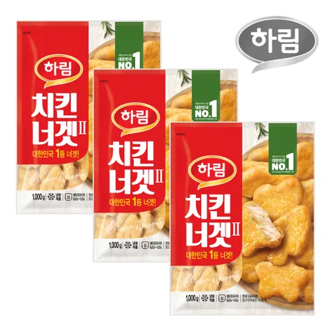 하림 치킨너겟2 1kg 3봉