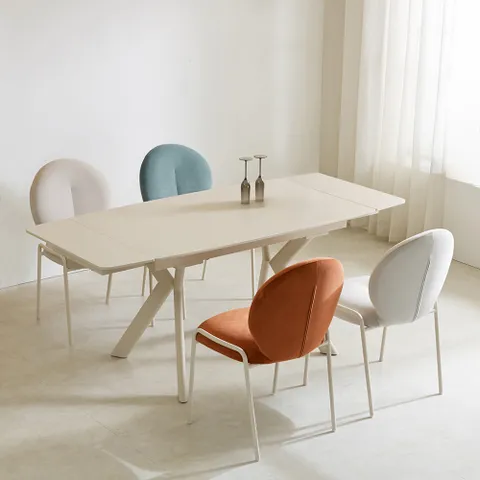 켄나드 반자동 확장형 포세린 세라믹 1800 4인 6인 식탁세트