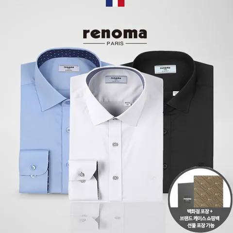레노마셔츠 긴팔 스판 링클프리 이지케어 남자 정장와이셔츠  463691