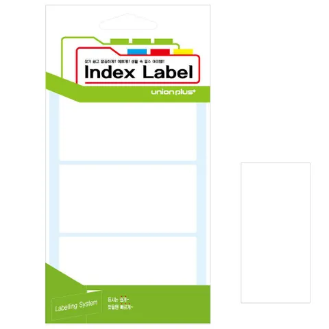 유니온 견출지 무지 87x40 (백색) (18매입)