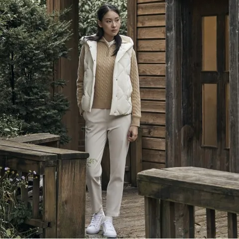 여성 후드 퀼팅 다운 베스트 BF521E-54N BUQ