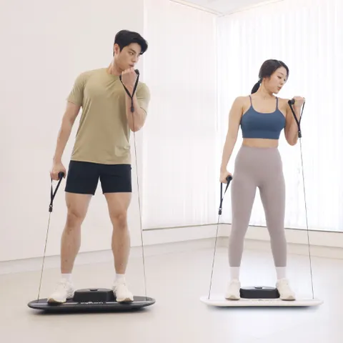 [화이트]윙보 스쿼트보드 2세대 케이블머신 실내 홈트 가정용 근력 운동 기구