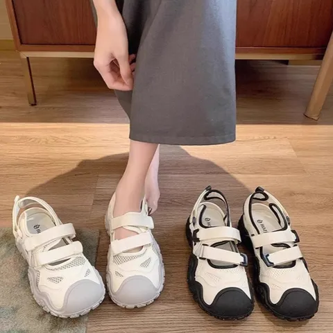 키높이 여성 샌들 통기성 4cm 여름 스트랩 슬리퍼 키높이샌들 여성샌들 여름샌들 여름신발