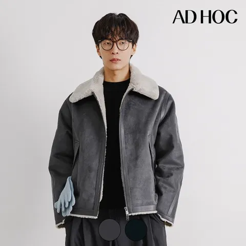 남성 에코 스웨이드 오버핏 무스탕 HABMU10_DJ