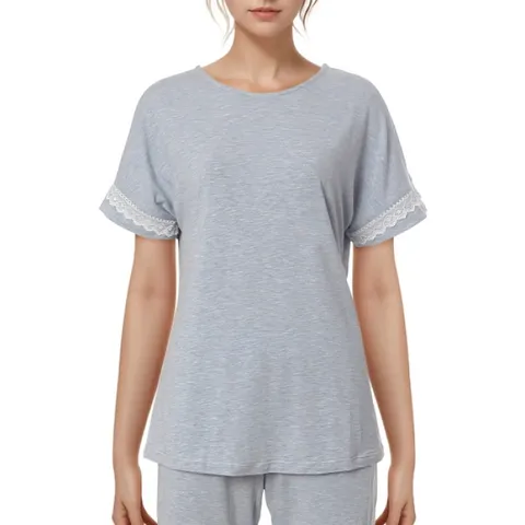 [롯데백화점](언더웨어)]부드럽고 편안한 텐셀모달스판 반팔 실내복상의티 EZ1877R