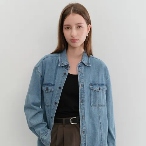 던스트 UNISEX CLASSIC DENIM SHIRT CLASSIC BLUE_UDSH5A101B2