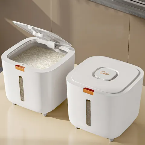 포모어 원터치 밀폐 쌀통 잡곡 시리얼 사료 벌레방지 쌀보관함 보관용기