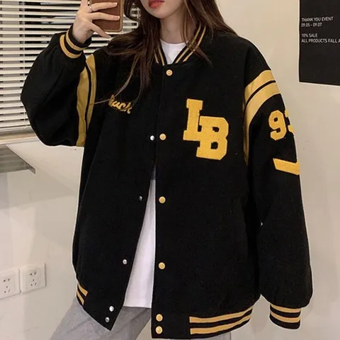 데일리캐주얼야구점퍼 박시핏 힙한아우터 여성 편한