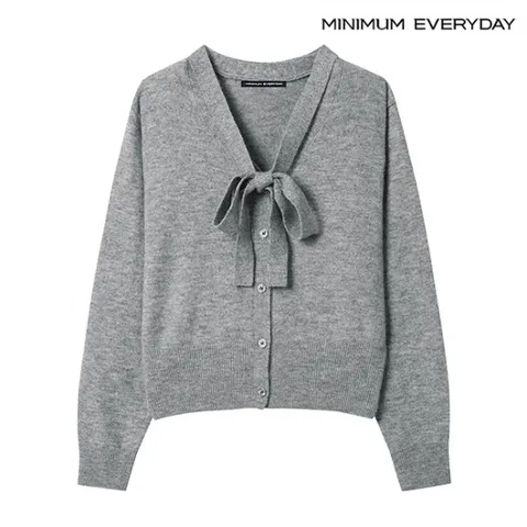 정상가:89,000원 ㅣ [미니멈 에브리데이]타이 브이넥 울 가디건 (EB1CK007D)