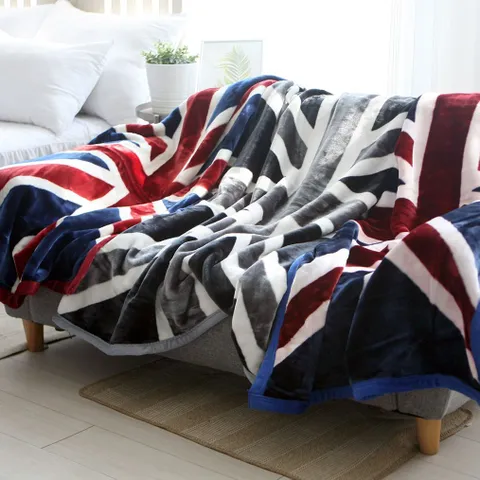 담요망토 유니언잭 밍크 무릎담요 100x130 블랭킷담요