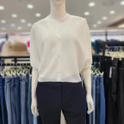 여성 브랜드 24신상 루즈빗 레이온  정장 여름  숏 가디건 JEU5WSC0530_US