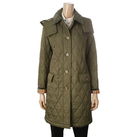 [롯데백화점]데레햄 퀼팅 후드 롱 자켓(올리브) 80571701