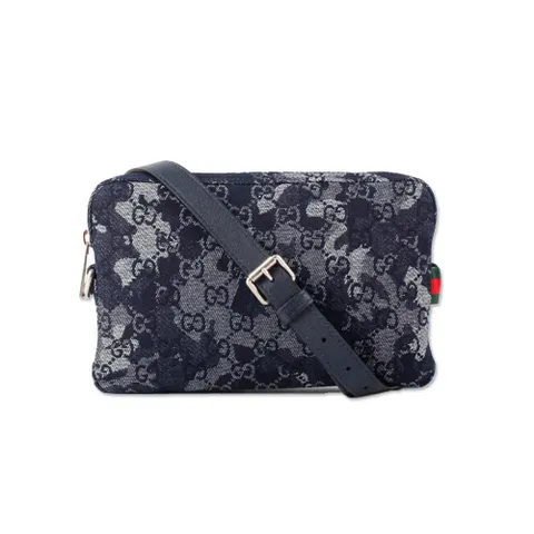 MUST IT_ GG 데님 스몰 남성 크로스백 블루 849009 FAE9Z 4046