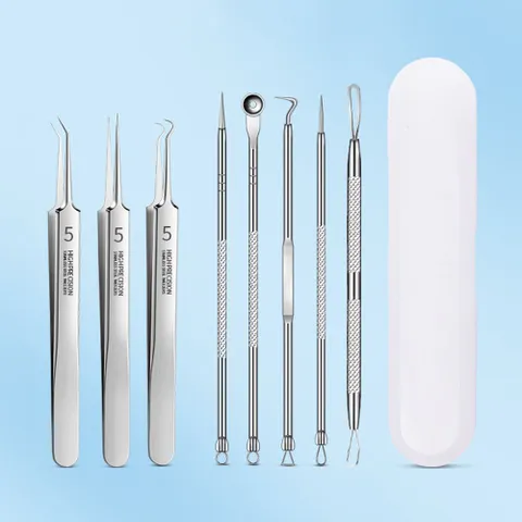 피부 블랙헤드 압출 도구 8종세트 피부관리 피지압출 피지관리 블랙헤드제거 피지압출기