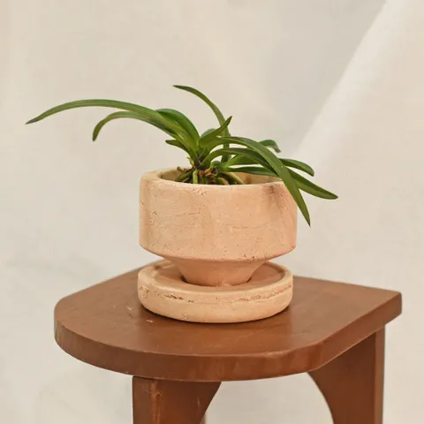 마이플랜트 팽이팟 인테리어 화분 빈티지 토분 받침 세트