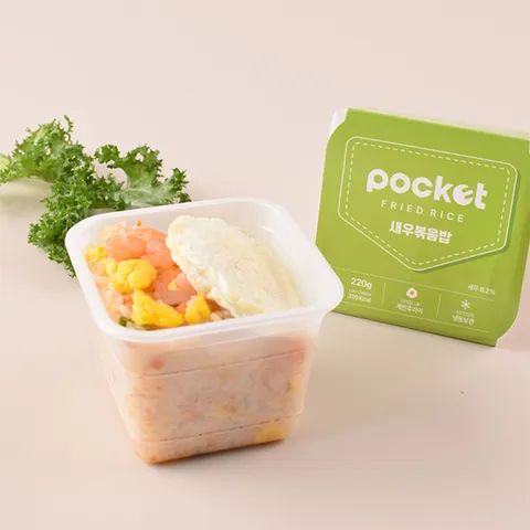 포켓도시락 간편식사 즉석밥 냉동도시락 포켓 새우볶음밥 10팩