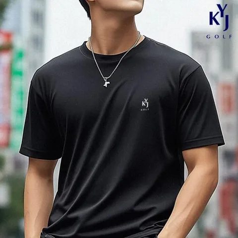 3종 1세트 [김영주골프] 남성 사방스판 반팔티셔츠