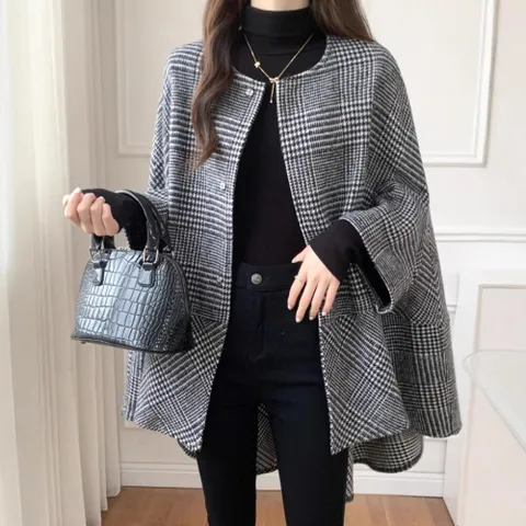[브리치] 제로투올샵 / 2025 여성 체크 카디건 니트가디건 트렌디 패션아이템 빨간 격자무늬