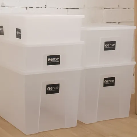 2호 센스 정리함 화이트 반투명/수납정리/리빙박스/플라스틱박스/정리박스/수납박스/수납정리함