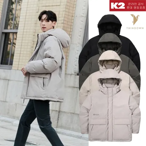 K2 겨울 남자 윈드스토퍼 씬에어 헤비 구스다운/패딩자켓/거위털/KMW23559YD 463691