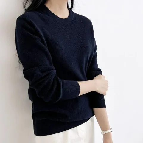 [하프클럽] 여자 니트 캐시미어 긴팔 데일리 20대 텔