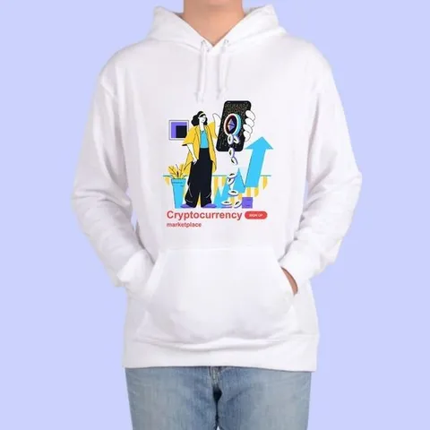 [하프클럽] 프린팅티셔츠 가상화폐 여자후드티 비트코인