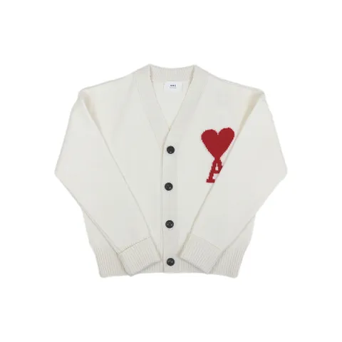 아미 빅하트 로고 울 가디건 BFUKC002 018 154