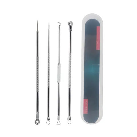 블랙헤드 피지 제거기 핀셋 여드름 압출 스틱 바늘